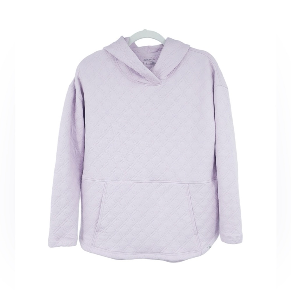Eddie Bauer Travex Quilted Lavender Purple Hoodie Sweatshirt Polyester Large